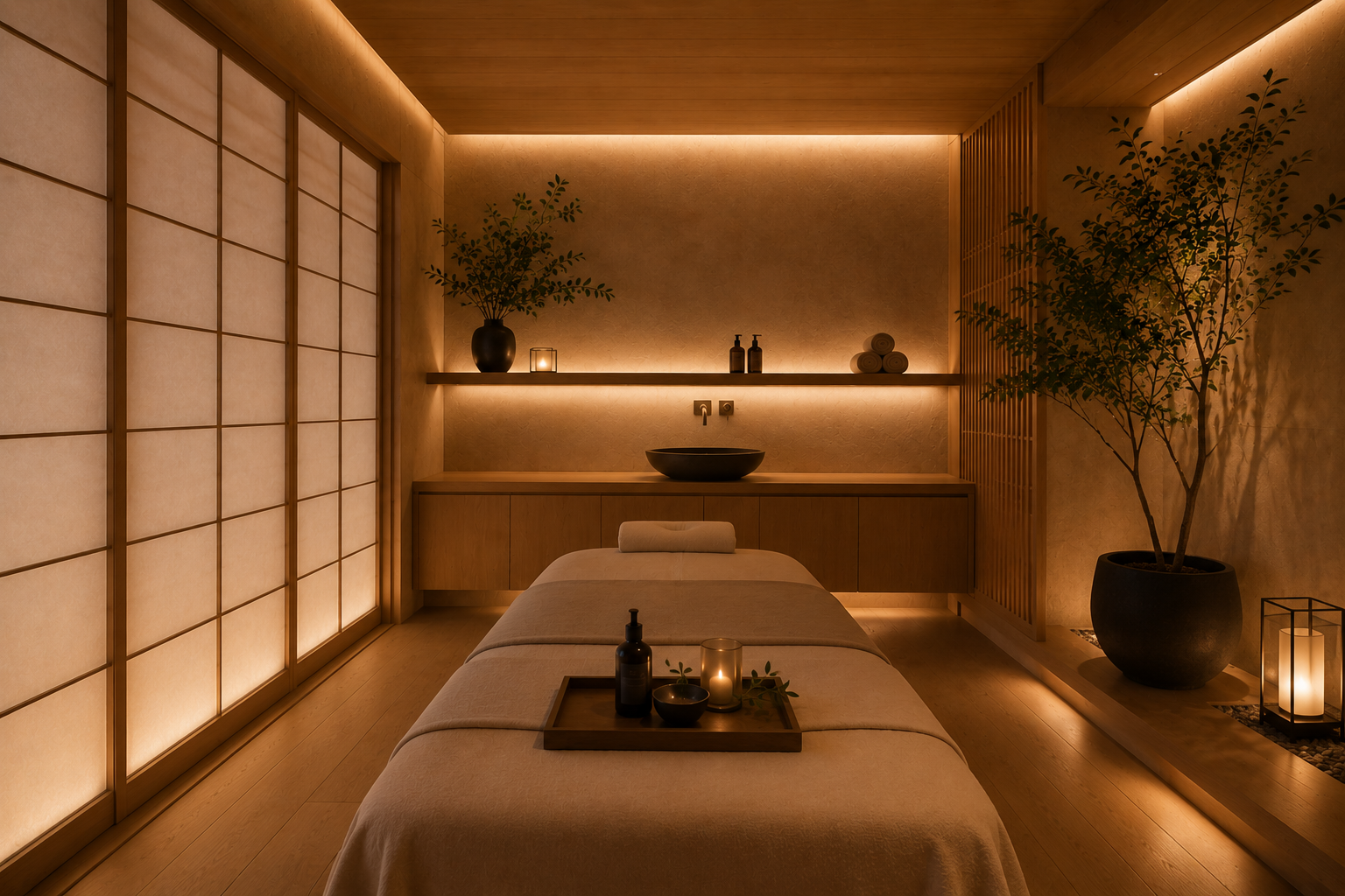 Spa treatment room